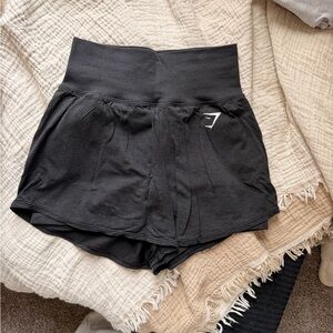 Gymshark Women's Black High-Waisted Athletic Shorts